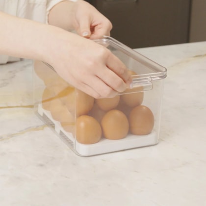 Organizador Para Ovos Dry Cristal Com Tampa Até 24un. Branco 10198/3009 Coza-d562cd33-2c1a-4010-b44c-9a078be74bdf