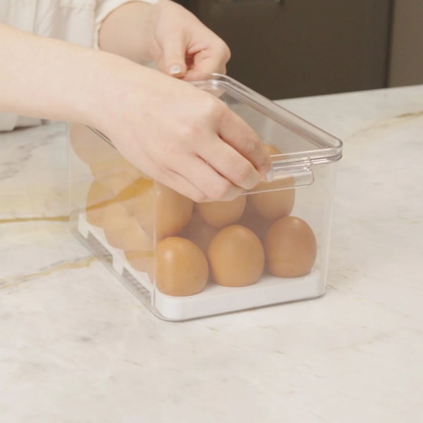 Organizador Para Ovos Dry Cristal Com Tampa Até 24un. Branco 10198/3009 Coza-57d723cc-310e-406e-9107-81d8f17c2f5e