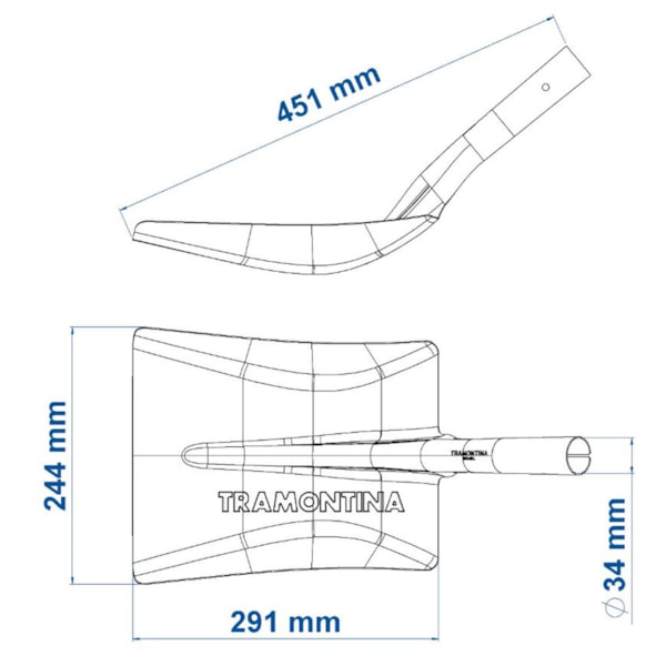 Pá Quadrada sem Cabo 285x245mm Tramontina-e8f19762-0897-4154-a672-0043fec400cb