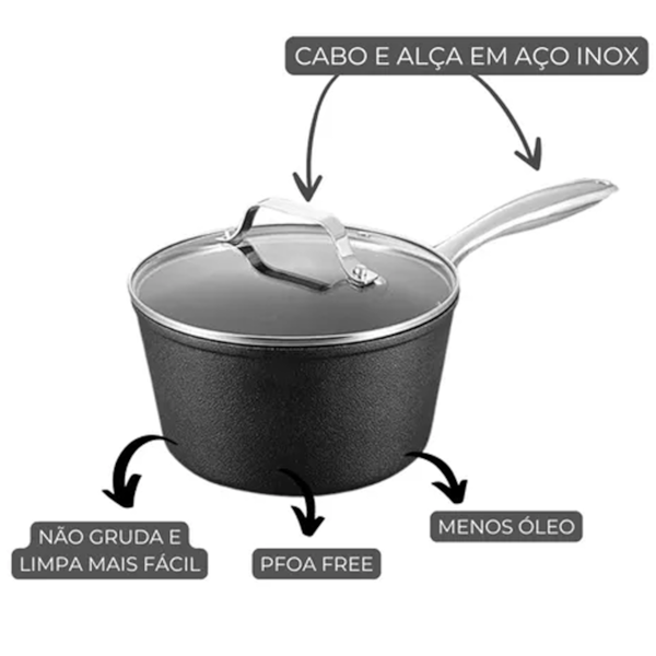 Panela Black Rock em Alumínio Indução 20cm 4,1L Preta 10034 Mimo Style -02bbc088-ca2c-4401-a423-5d149ea42118