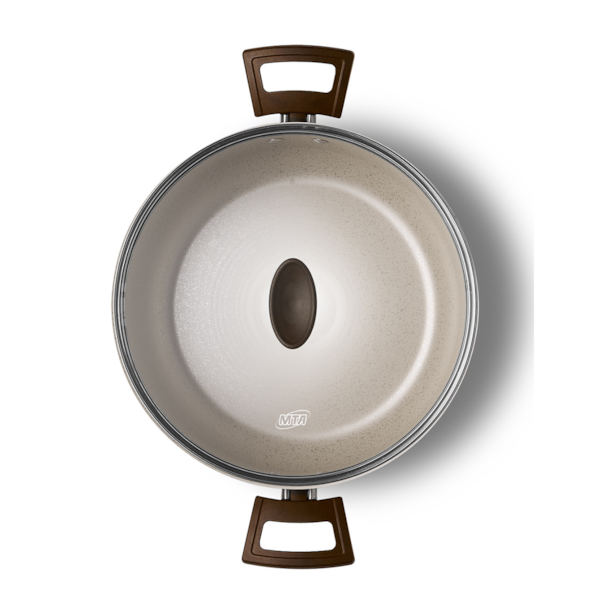 Panela Caçarola Aura Tampa de Vidro 1,8L Cor Baunilha N°18 MTA 1256-13156f9c-276d-44db-9341-688cef174eb4