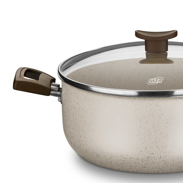 Panela Caçarola Aura Tampa de Vidro 1,8L Cor Baunilha N°18 MTA 1256-963110d2-fcb0-4576-a32c-5471ae05ffa7