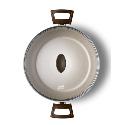 Panela Caçarola Aura Tampa de Vidro 3,3L Cor Baunilha N°22 MTA 1258-4d932cf2-b772-4701-9d53-dfe714f9de18