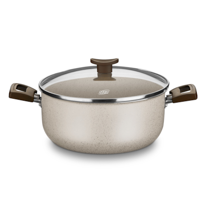 Panela Caçarola Aura Tampa de Vidro 3,3L Cor Baunilha N°22 MTA 1258-c22c130a-42b6-4e90-87ba-b5287baa248e