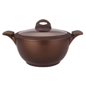 Panela Caçarola Belga Cerâmic-Flon 20cm 2,4L Com Fundo De Indução 8440 MTA