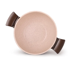 Panela Caçarola Belga Cerâmic-Flon 24cm 4,3L Com Fundo De Indução 8441 MTA