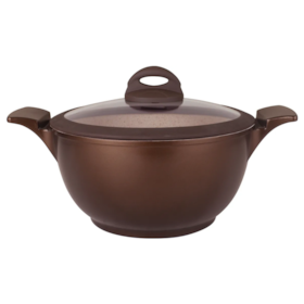 Panela Caçarola Belga Cerâmic-Flon 28cm 6,2L Com Fundo De Indução 8442 MTA