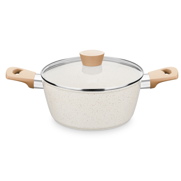 Panela Caçarola Carmela Ceramic-Flon em Alumínio e Indução 2,4Lx20cm Vanilla 8463 MTA -f0d4d5e8-d2d9-44e1-9741-167fdff37e3b