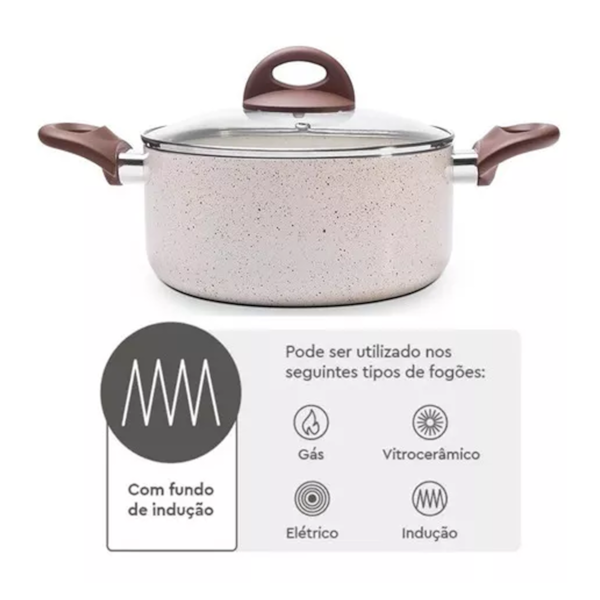 Panela Caçarola Cerâmic Life Smart Plus Alumínio Antiaderente Indução 24cm 4,5L 4774/333 Brinox-58639cad-689f-4dc8-a8d3-0ae4dea51fbc