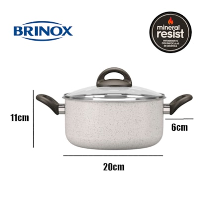 Panela Caçarola Cerâmic Life Suprema Alumínio 20cm 2,65L Vanilla 7244/363 Brinox-f3ee3274-cd06-4b46-ab71-e72f53dee647