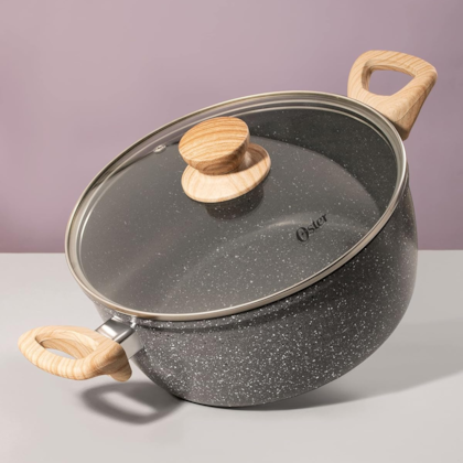 Panela Caçarola Cerâmica Marble Antiaderente 4,5L 24cm Dark Grey 138300.02 Oster-2f1337b2-1fd9-4e70-a1e6-d88c50f6503d