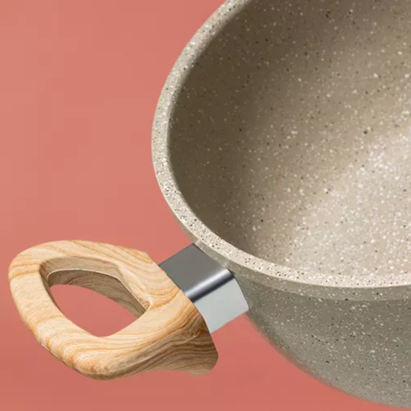 Panela Caçarola Cerâmica Marble Antiaderente Alumínio 7,5L 28cm Cinza Dust 138311.02 Oster-dc57960d-3065-45a9-ae97-d2accae6886f