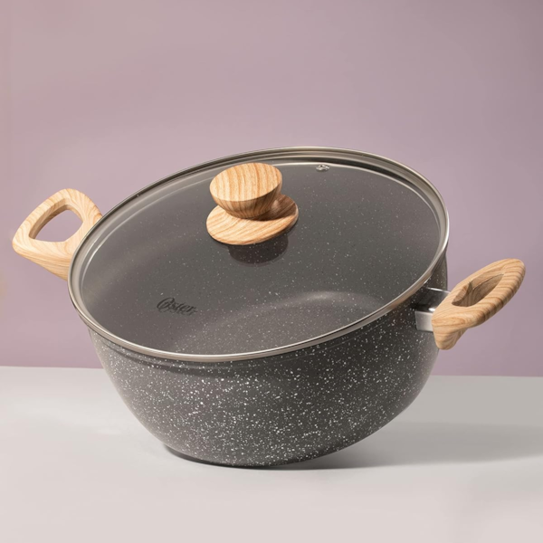 Panela Caçarola Cerâmica Marble Antiaderente Alumínio 7,5L 28cm Dark Grey 138299.02 Oster-fbaf576e-f142-4fab-b4f9-38c92231ef82