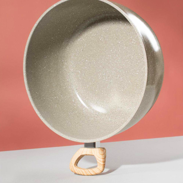 Panela Caçarola Cerâmica Oster Antiaderente 4,5L 24cm Cinza Dust Marble-b34f522f-4e66-4aa3-a7cd-49452614caeb