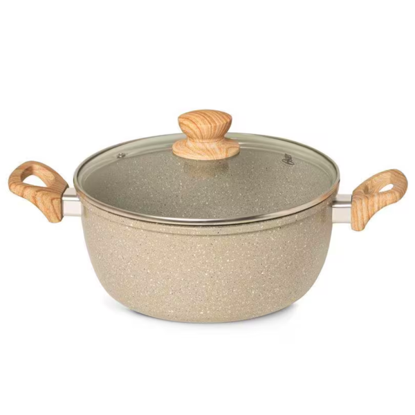 Panela Caçarola Cerâmica Oster Antiaderente 4,5L 24cm Cinza Dust Marble-41ffffa3-4ee2-4bbd-869e-dfbc3f884942