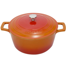 Panela Caçarola Cook e Chefe Cerâmica em Alumínio Indução 20cm 2,4L Laranja 9502 Mimo Style 