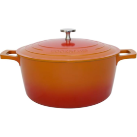 Panela Caçarola Cook e Chefe Cerâmica em Alumínio Indução 20cm 2,4L Laranja 9502 Mimo Style 