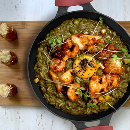 Panela Caçarola em Ferro Fundido 30cm 8,0L Com Tampa Preta 8376 MTA-1947a8ad-081a-4591-ba7c-ef612dfc45d1