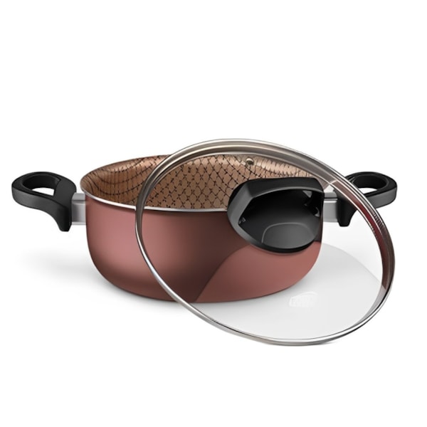 Panela Caçarola Flora Superflon em Alumínio 22cm 3,3L Chocolate 8707 Mta-1042e055-1863-475a-9a88-bc53cbbdb24c