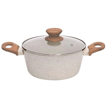 Panela Caçarola Style Cook Cerâmica Alumínio com Indução 20cm 2,25L Mármol 8145 Mimo Style