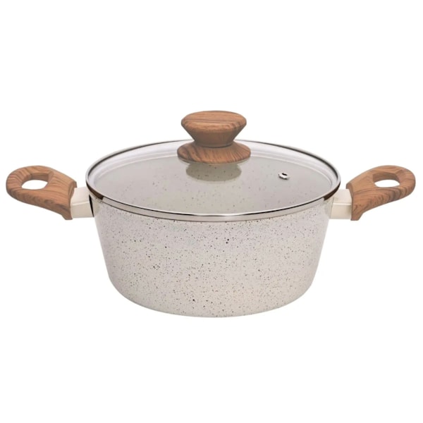Panela Caçarola Style Cook Cerâmica Alumínio com Indução 20cm 2,25L Mármol 8145 Mimo Style-b6b18633-089b-485f-bad1-4fe1bebf08e9