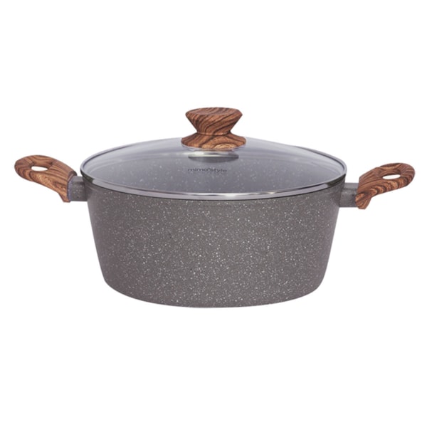 Panela Caçarola Style Cook Cerâmica em Alumínio Indução 20cm 2,9L Grafito 8823 Mimo Style-56e4df36-ef83-402a-9a6c-0140723e897b