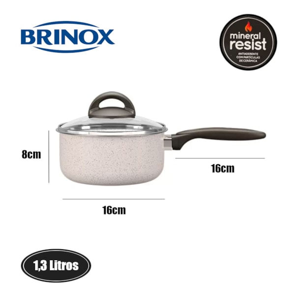 Panela Cerâmic Life Suprema Alumínio 16cm 1,3L Vanilla 7244/360 Brinox-eb619938-8b9a-4164-bc9d-2bfd19f091ae