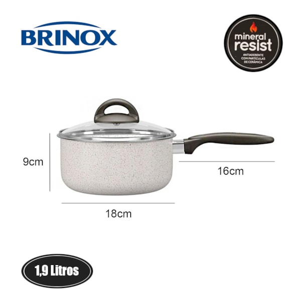 Panela Cerâmic Life Suprema Alumínio 18cm 1,9L Vanilla 7244/361 Brinox-db443e0b-e72f-48d6-96ae-3931579de2d1