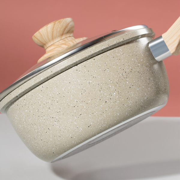 Panela Cerâmica Marble Antiaderente com Tampa 3,0L 20cm Cinza Dust 138596.02 Oster -40ea05a2-1446-4179-83a5-ff94d2435d64