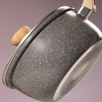 Panela Cerâmica Marble Antiaderente com Tampa 3,0L 20cm Dark Grey 138596.02 Oster-39017a98-47bc-4e27-a327-4663481bc882