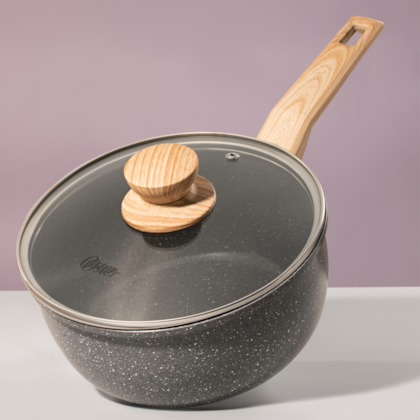 Panela Cerâmica Marble Antiaderente com Tampa 3,0L 20cm Dark Grey 138596.02 Oster-6184360e-f60d-4e4b-a16d-407c54d7c5ec