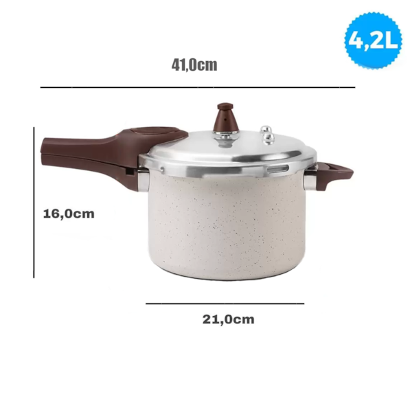 Panela de Pressão Ceramic Life Pressure Pro Ceramic Indução 4,2L Vanilla 4952/101 Brinox-96a29b11-f53c-4643-af0d-042be33f0d0a