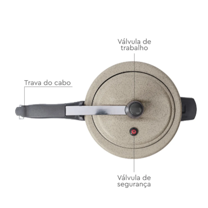Panela De Pressão Ceramic Life Vapt 20CM 4,5L Vanilla 7239/170 Brinox-c0ec025e-7151-4025-8f19-48f2a64b7709