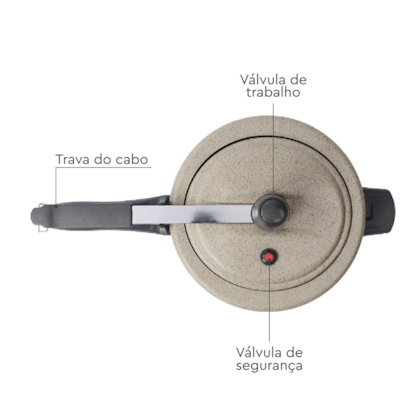 Panela De Pressão Ceramic Life Vapt 23cm 7,5L Vanilla 7239/193 Brinox-49b1acbb-11c3-4c47-a3bf-d9e9fb306365