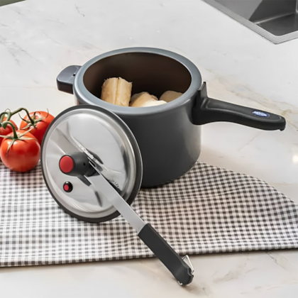 Panela de Pressão Cerâmica Antiaderente Life Vapt em Alumínio 4,5L 20cm Cinza 7238170 Brinox-30cf8ef4-8eb3-41ed-975f-7864116a3402