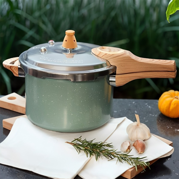 Panela de Pressão Cerâmica Antiaderente Pressure em Alumínio C/Ind 4,2L Verde 4952108 Brinox -466b36c0-68ce-49bf-9187-a20db1d76740