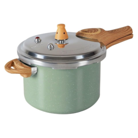 Panela de Pressão Cerâmica Antiaderente Pressure em Alumínio C/Ind 4,2L Verde 4952108 Brinox 