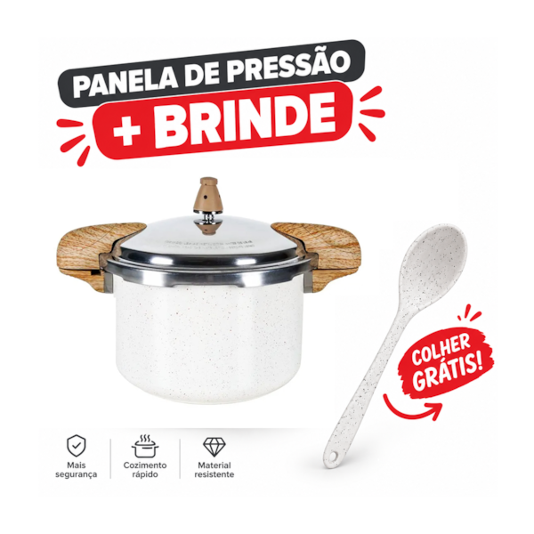 Panela de Pressão Clpressure C Ind 5,4L + Colher de Silicone-553cf4c8-0ebc-485c-befd-d2cb56fa5e95