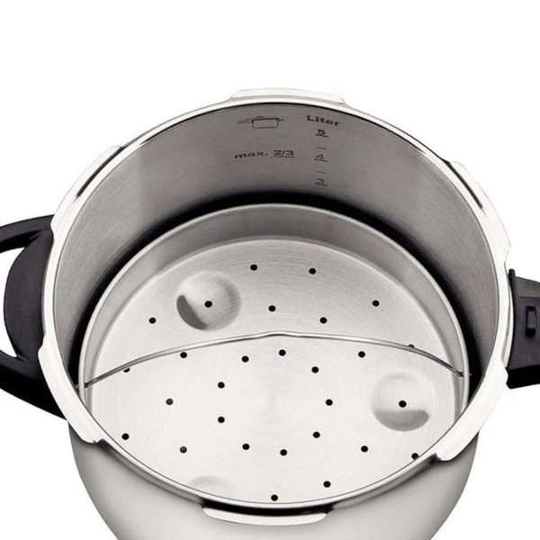 Panela de Pressão Inox de Fechamento Externo 6,0L com Cozi-Vapor e Visor de Vidro 6020 MTA-fafb85b7-e0c6-4860-bcc6-44457fbac06f