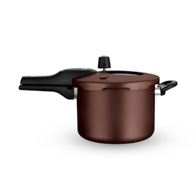 Panela de Pressão Marrom Antiaderente Com Fechamento Externo 4,5 Litros Chocolate 6603 MTA
