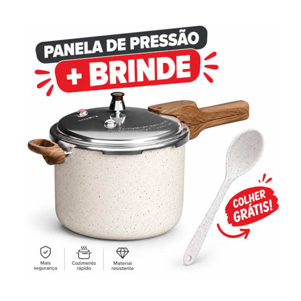 Panela de Pressão Presscook 4,2L Mármol + Colher de Silicone-9328dc89-4d77-4d52-b720-0b83100dcfbd
