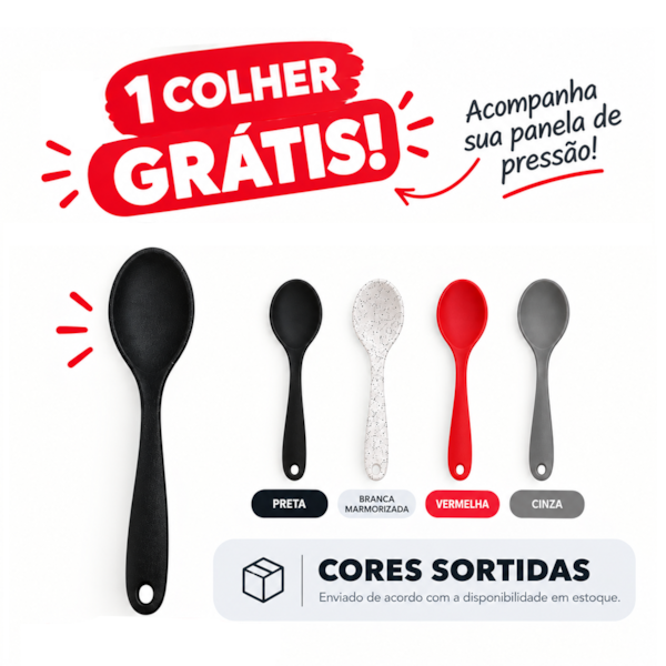 Panela de Pressão Presscook 6,8L Mármol + Colher de Silicone-35d1aad9-a911-4906-b01b-80f8ca24f22c