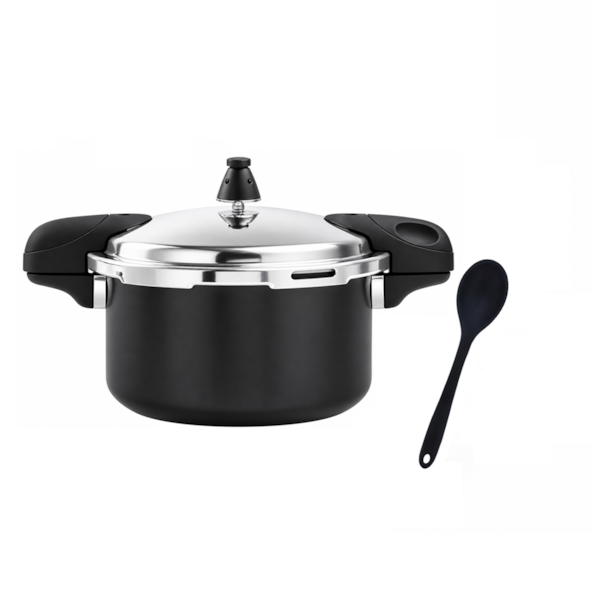 Panela de Pressão Preta Ceramic Life 5,4L + Colher de Silicone-10799bfb-87c7-45b6-aac8-ff93828994f3