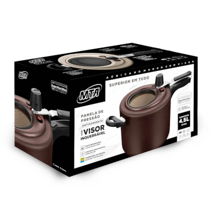 Panela de Pressão Superior com Visor 3,0L Chocolate 6026 MTA-d244063d-64db-4e65-b861-77fdfcb79459