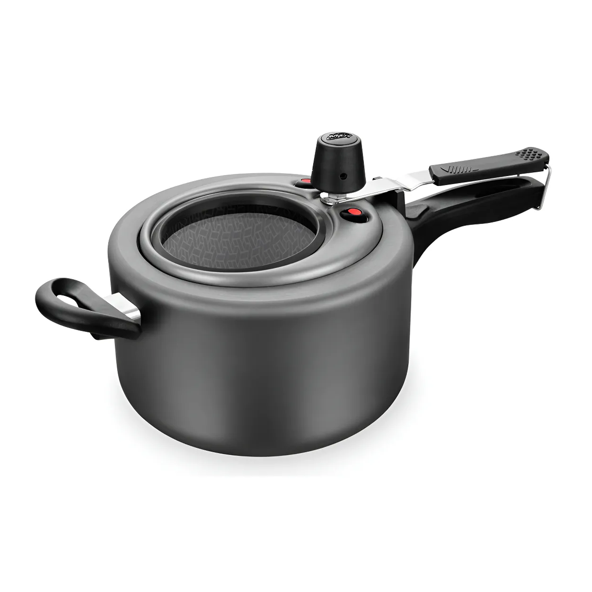 Panela de Pressão com Visor Superior 20cm 3,0L Preto/Bege 6028 Mta