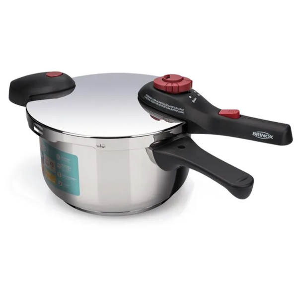 Panela de Pressão Supra em Aço Inox 6L 22cm x 25cm 4930102 Brinox-feb89849-2d1f-4fbd-8117-c42a276b13e7