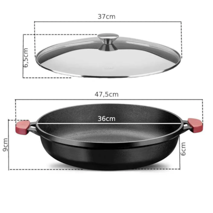 Panela Disco Alto TVT Em Ferro Fundido para Forno/Fogão 36cm 6,9L 8343 MTA-dc39557b-7b9a-42a3-8f9b-4066df426f35