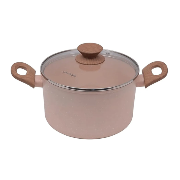 Panela Quartzo Caldeirão Alumínio Tampa Vidro 20cm 10788 Mimo Style-306284ca-462a-4317-a440-ac1c88aa7d92