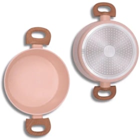 Panela Quartzo Caldeirão Alumínio Tampa Vidro 24cm 10800 Mimo Style