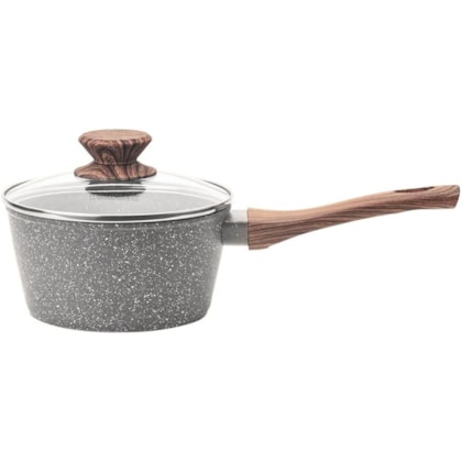 Panela Style Cook Cerâmica em Alumínio Indução 16cm 1,3L Grafito 8819 Mimo Style